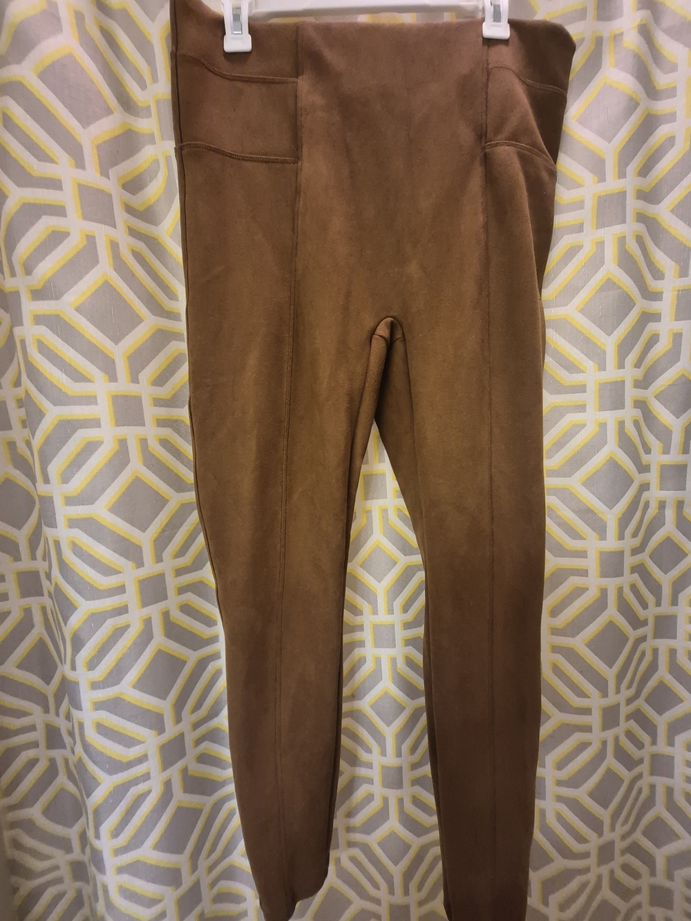 SPANX Faux Suede Leggings in Caramel